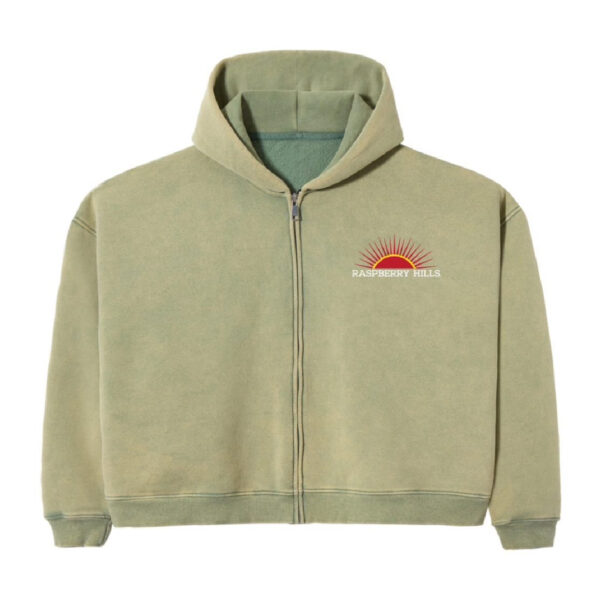 Raspberry Hills ‘Casamigos’ Olive Zip Up Hoodie