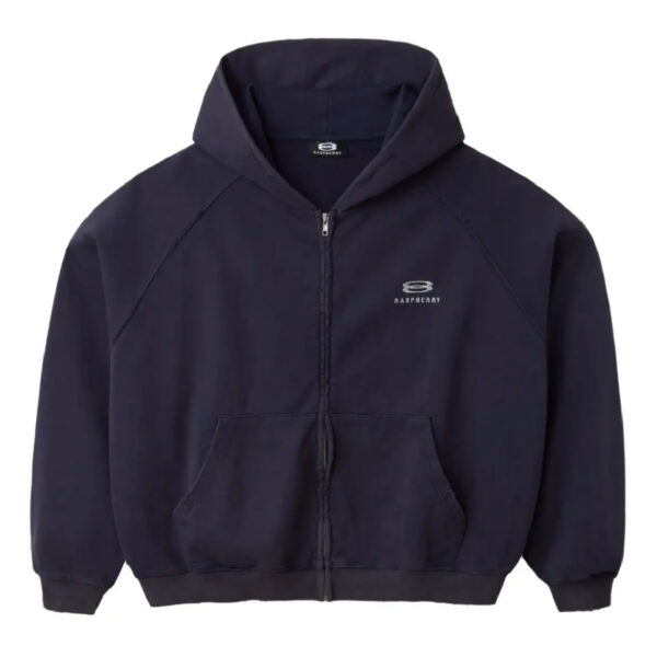 Raspberry Hills ‘Tank’ Navy Zip Up Hoodie