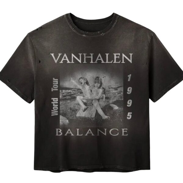 Gold+Vintage Gallery Raspberry Hills ‘Balance’ Van Halen Black Tee