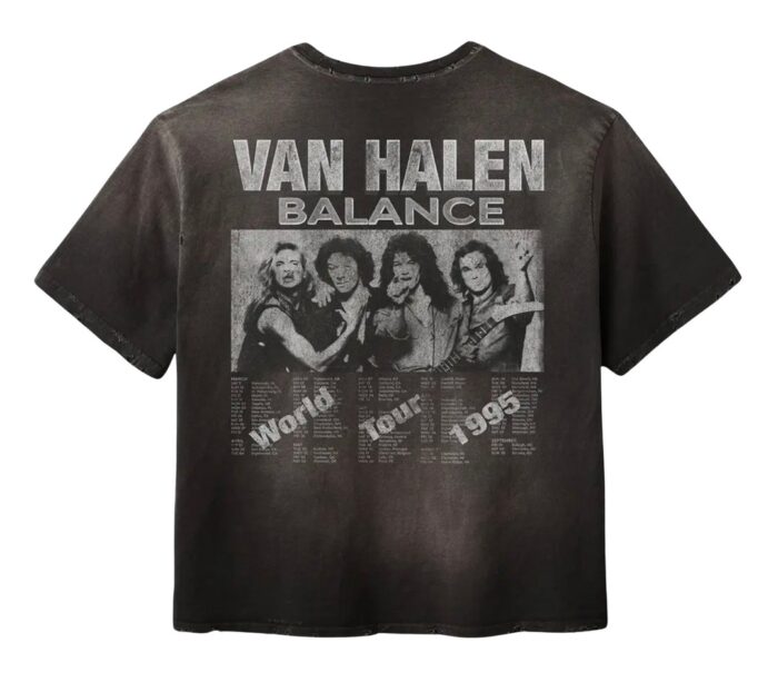 Gold+Vintage Gallery Raspberry Hills ‘Balance’ Van Halen Black Tee