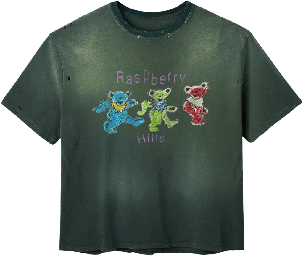 Gold+Vintage Gallery Raspberry Hills ‘Grateful Berry’ Green Tee