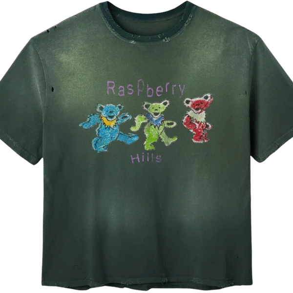Gold+Vintage Gallery Raspberry Hills ‘Grateful Berry’ Green Tee