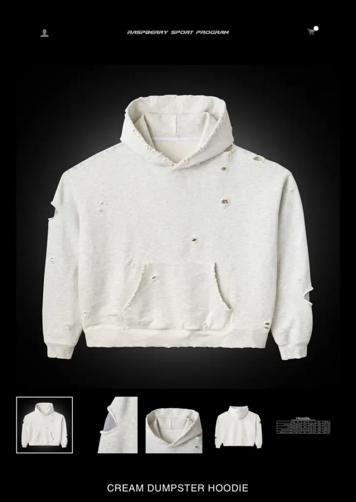 Raspberry Hills Cream Dumpster Hoodie