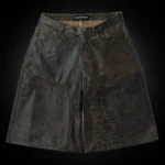 Gv Gallery RUSTED CHOCOLATE LEATHER SHORTS
