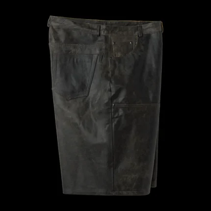 Gv Gallery RUSTED CHOCOLATE LEATHER SHORTS